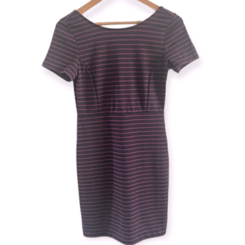 BANANA Republic • Striped Fit And Flair Dress